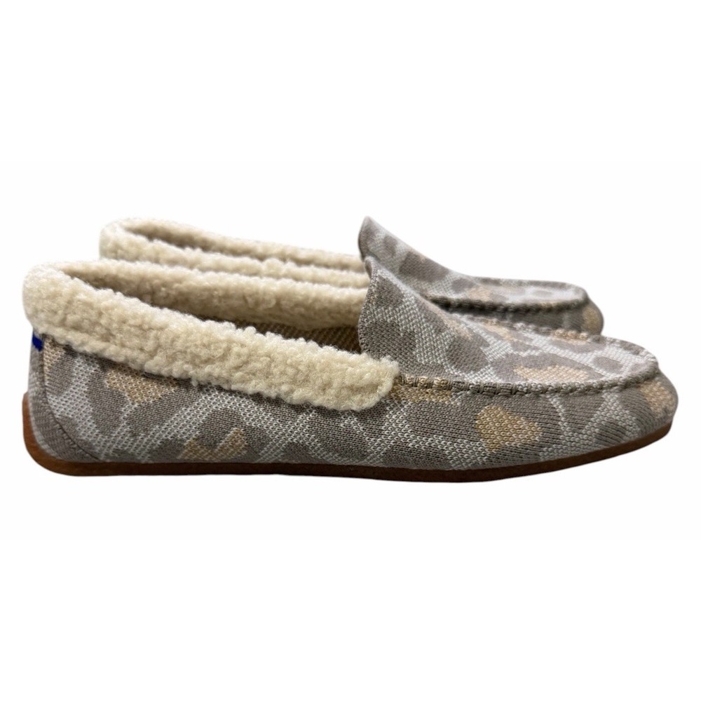 Rothy's The Merino Slipper Cozy Cat Gray Knit Fuzzy Lined Women's Size 9
